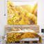 Tapisserie fleurs de jardin rural jaune vif-28487304