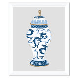 Dragon Jar In Blue Giclee Print by Dana Gibson