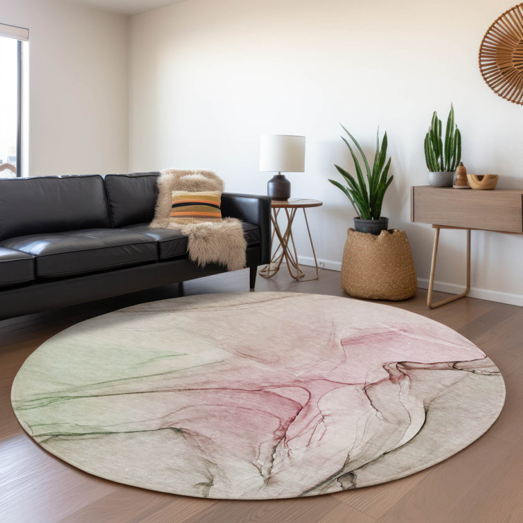 Premium Machine Washable Cerrito AMF502 Blush Rug