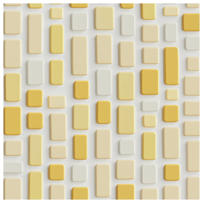 Tapisserie murale rectangulaire jaune beige - Rectangles, 104in H x88 with 4 Grommets