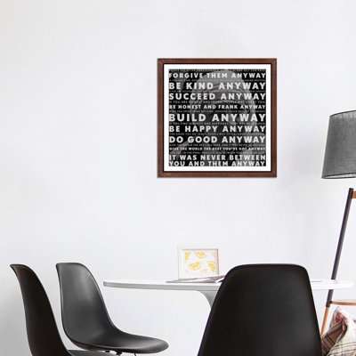Mother Teresa Quote - Floater Frame Print on Canvas