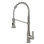 Contemporary Commercial-Style 2-Function Single-Handle Pull-Down Kitchen Faucet with LED Base
