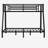 Twin XL Over Queen Metal Bunk Bed for Teens & Adults, Noise-Free Frame, Space-Saving Design, No Box Spring Required-970938930