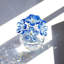 Figurine de bouquet de myosotis en cristal avec base ronde à facettes-883476273