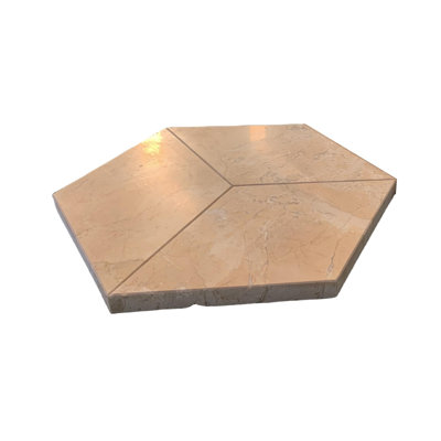 Marbre hexagonal beige doré jaune