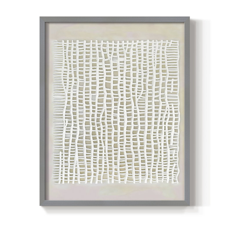 Impression abstraite encadrée, prête à être suspendue, fabriquée aux États-Unis, Gris, H 10 po x l 8 po