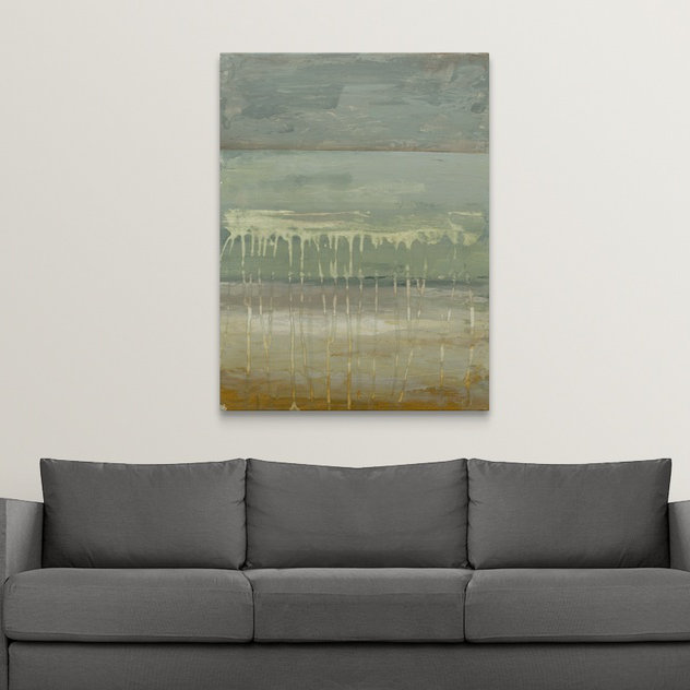 « i » jennifer de la peinture, reproduction d’art Marine Abstract, H 48 po x l 36 po x P 1,5 po, Toile