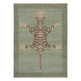 Distressed Homage Hand Knotted Wool Animal Print Area Rug