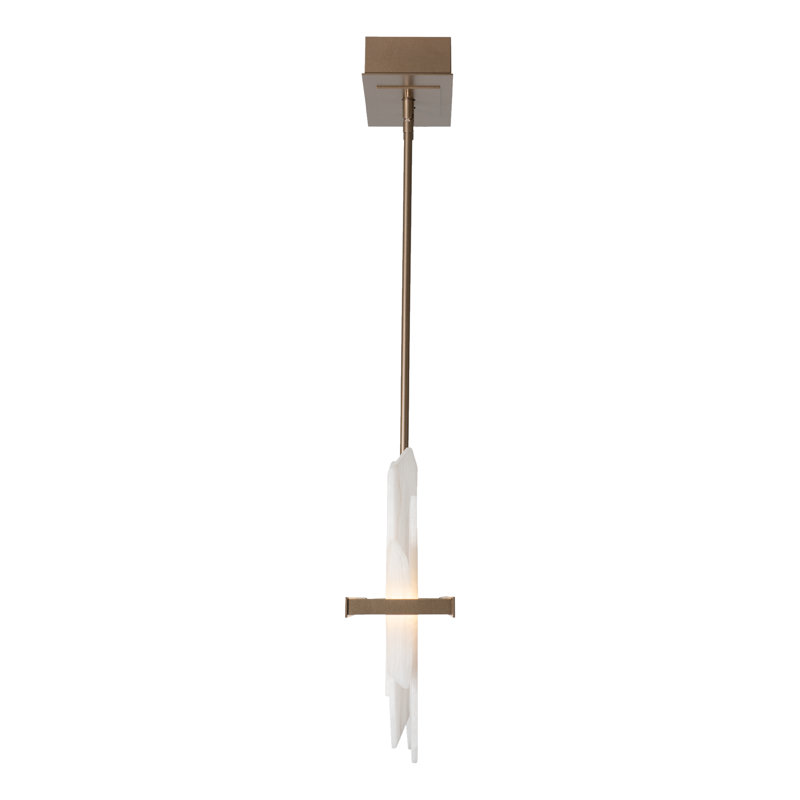 Volterra Linear LED Pendant - Ink - 51.9" - 63.9", Soft Gold
