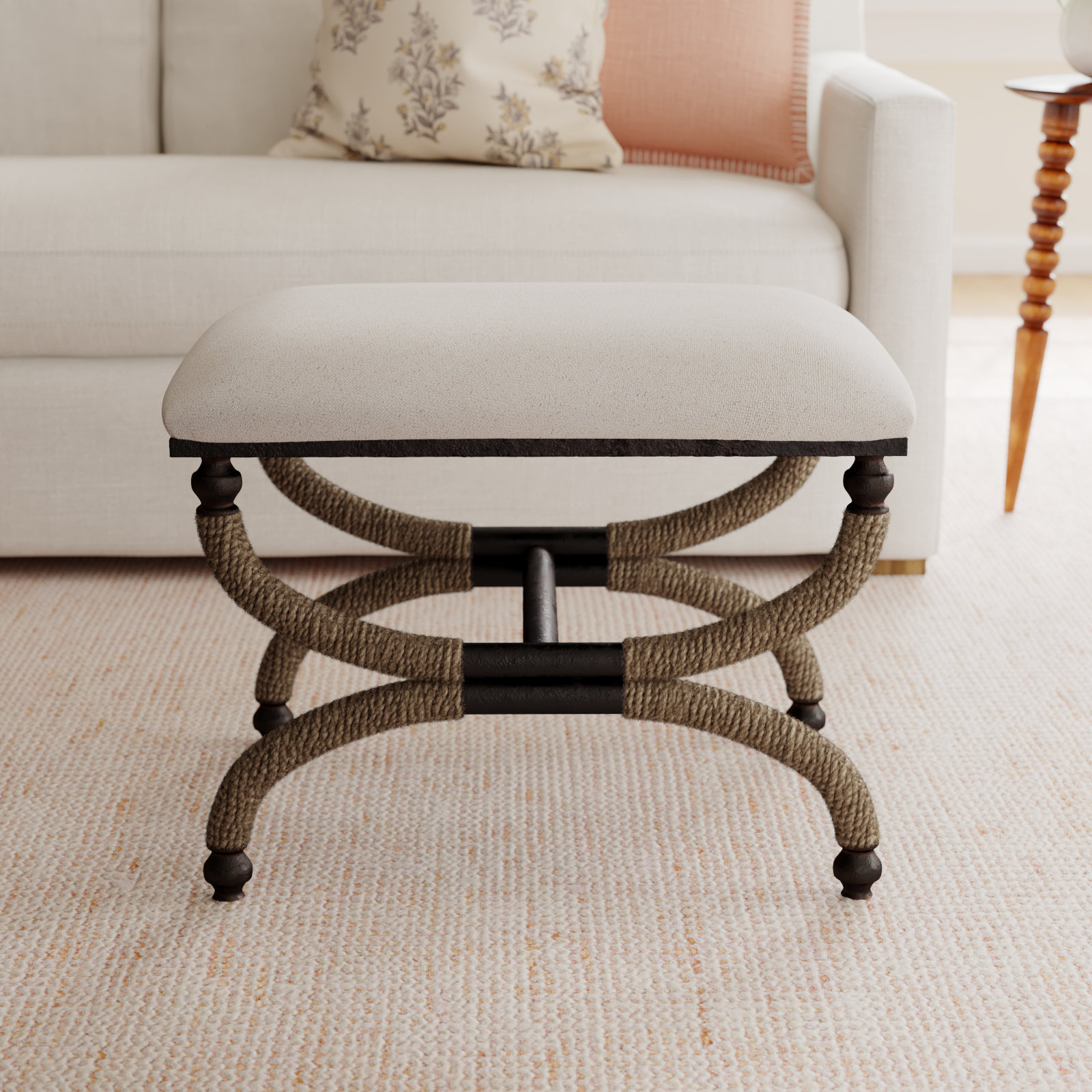 Ine Upholstered Ottoman