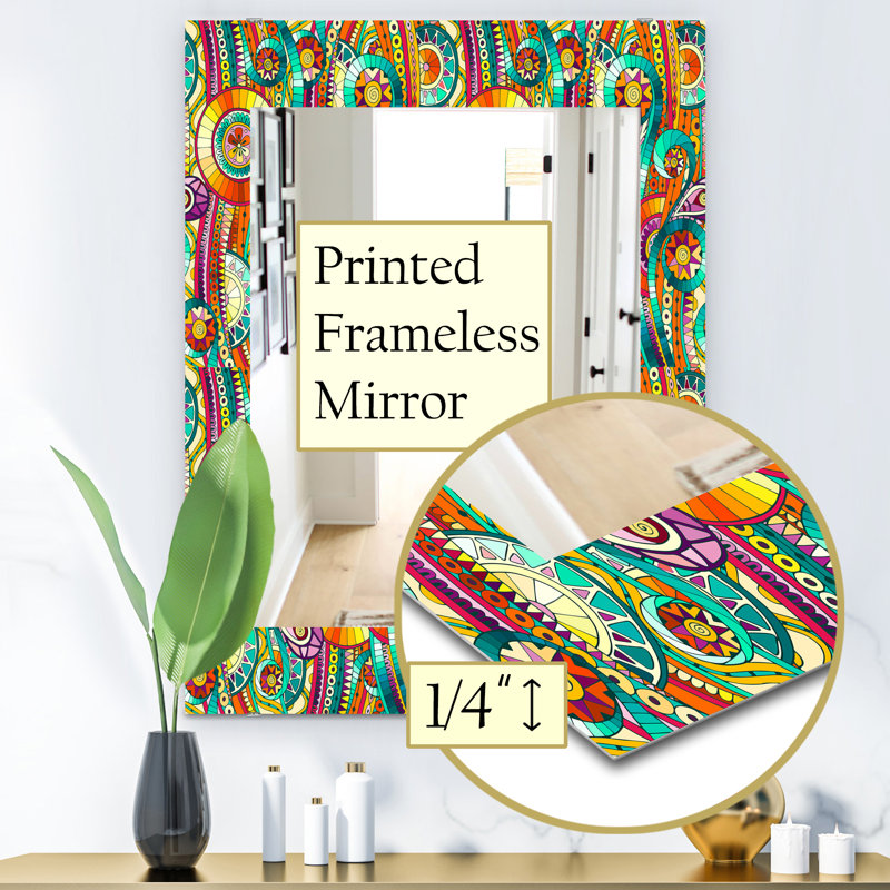 Tribal Mirror, 39.4" H x 29.5" W