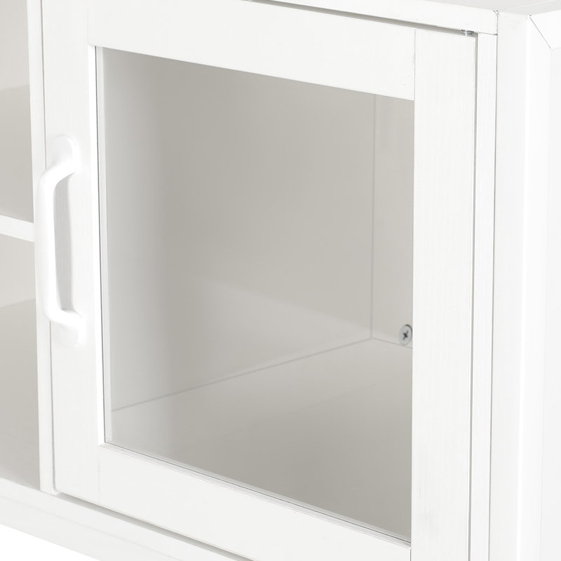 78.7'' Reversible L Shaped Desk with Power Outlets, LED Lights & Drawer Bookshelf, White