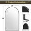 Miroir mural en arche de métal pour salle de bain, salon, vestibule 36 po x 24 po Axia-247561399-247561398