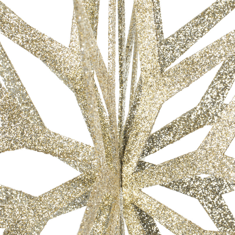 Ornement étoile scintillante Vickerman 3D, Champagne, H 32 po x l 30 po x P 30 po