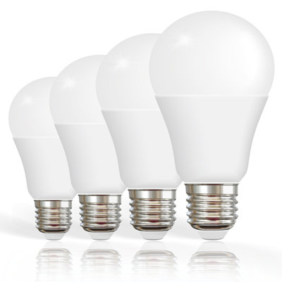 Ampoule DEL STRAK A19 10 W, non à intensité variable, 800 Lm, équivalent 60 W, blanc chaud 3000 K, homologuée Energy Star CUL / UL, IRC élevé (83) [paquet de 4]