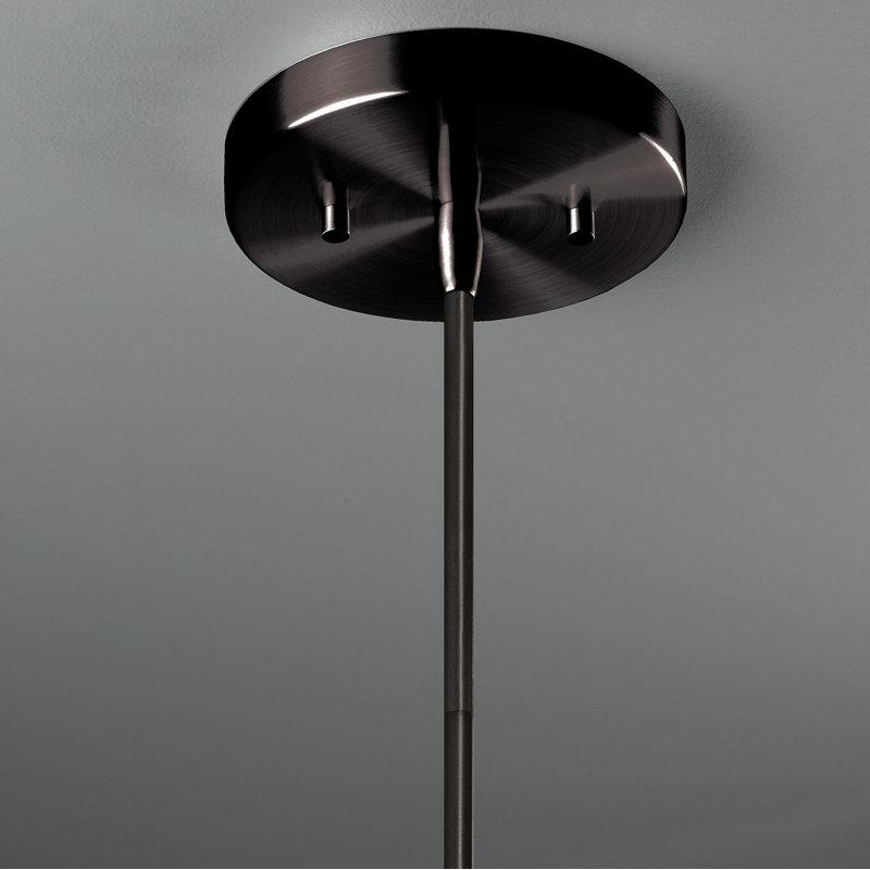 Leni 1-Light Ceramic Dimmable Dome Pendant , Matte Black, Reflecting Pool