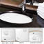 Lavabo de salle de bain ovale encastré en céramique blanche avec trop-plein 15,75 "Bohuang