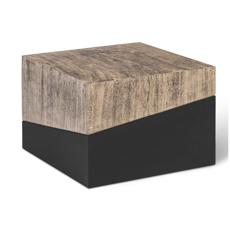 Geometry Solid Coffee Table, Gray Stone