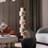 White + Nut-brown Iron Free form Floor Lamps