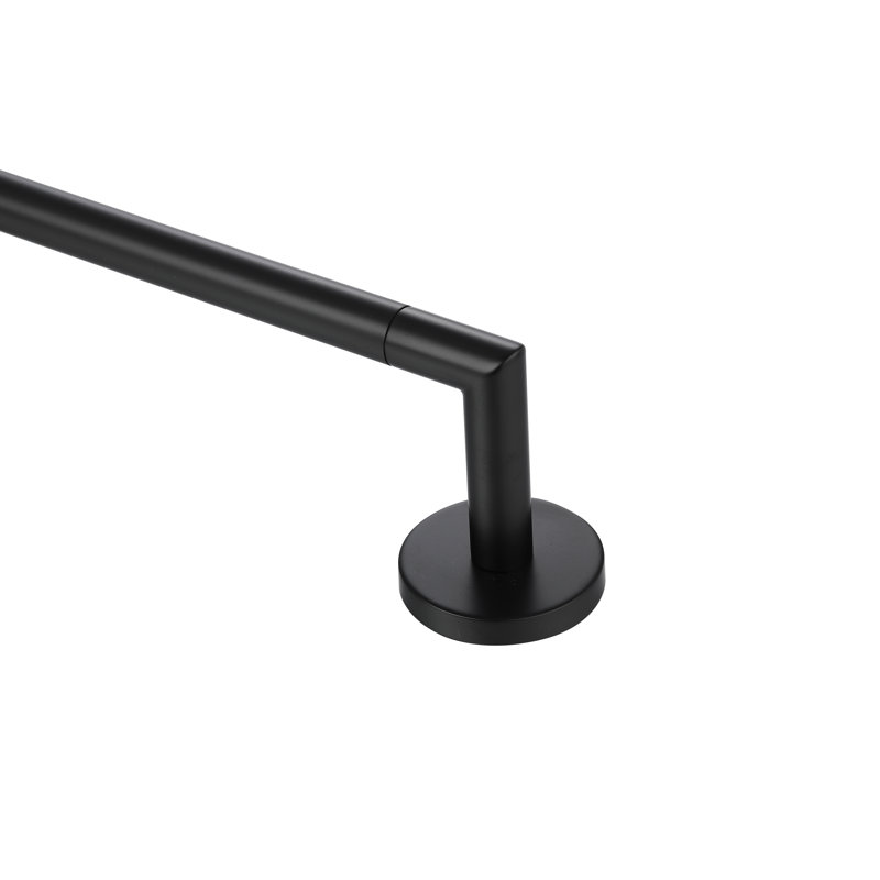 Arcadia - Porte-serviettes simple, Noir mat, H 2,87 po x l 25,98 po x P 2,87 po