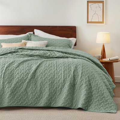 Couverture matelassée - Motif tissé texturé, couvre-lit léger Airy, 85 g / m²