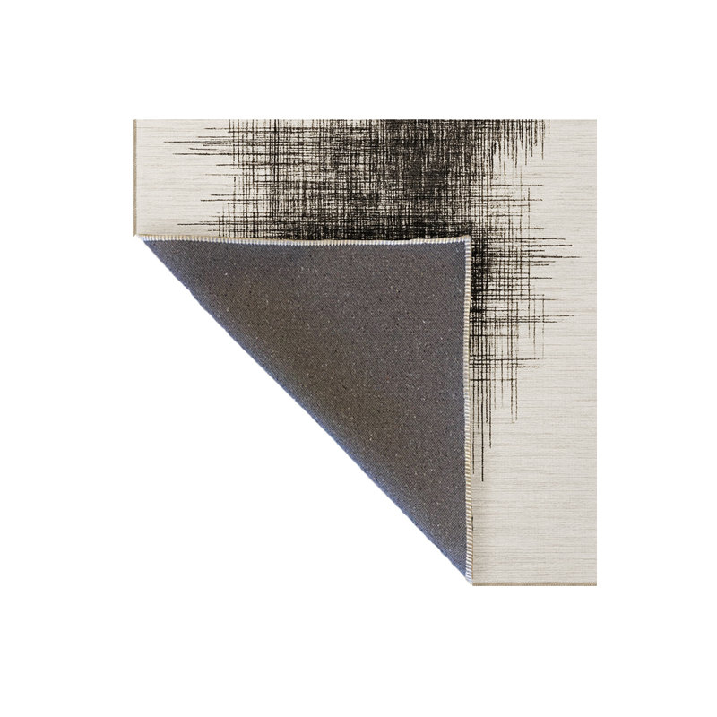 Tapis blanc tissé Mosso, 2' x 2'11"