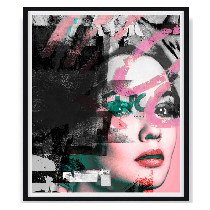 Paint Collage Portrait 1 Print by Todaro, Katie, 44'' H x 37'' W