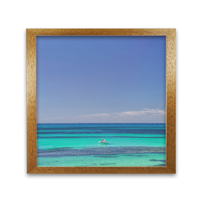 Rottnest Island Basin 1 by Nur Mut - Single Picture Frame Print, Honey Oak, 50 cm H x 50 cm W