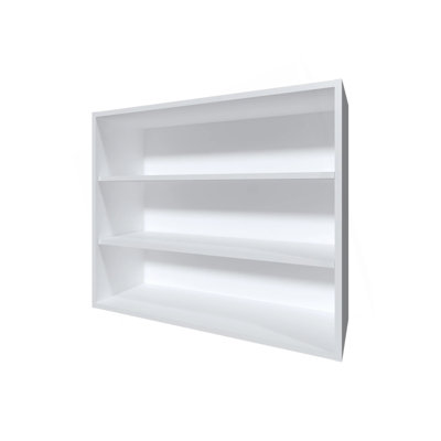 White Wall Cabinet With Open Storage