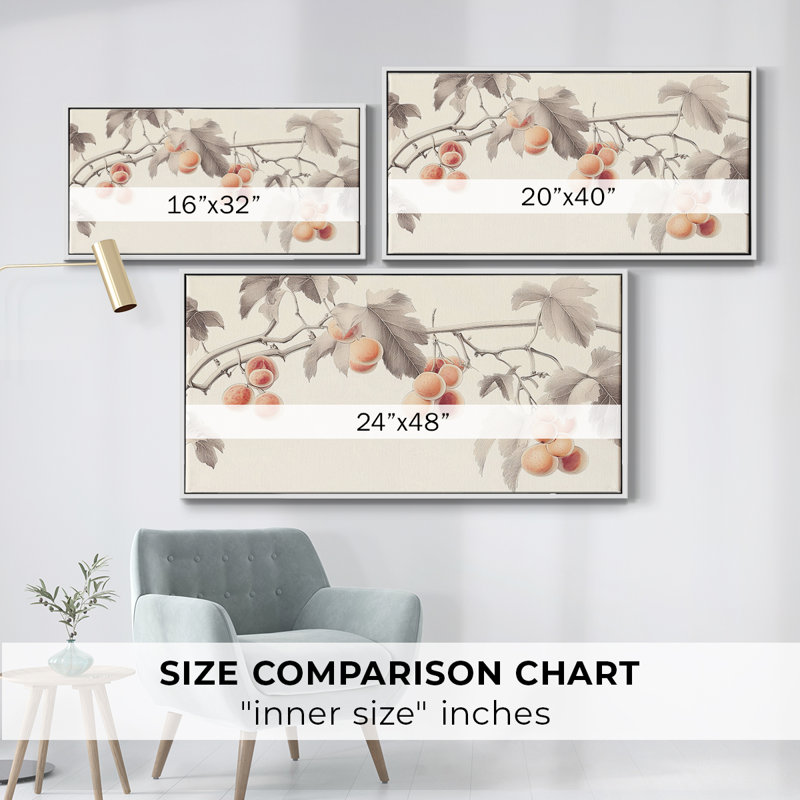 Landscape Series-CXCVII- Framed Gallery Wrapped Canvas -Ready to Hang, 21" H x 41" W, White