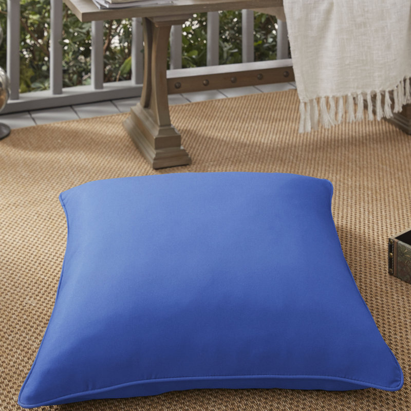 Housse et insert de coussin extérieur carré , Bleu