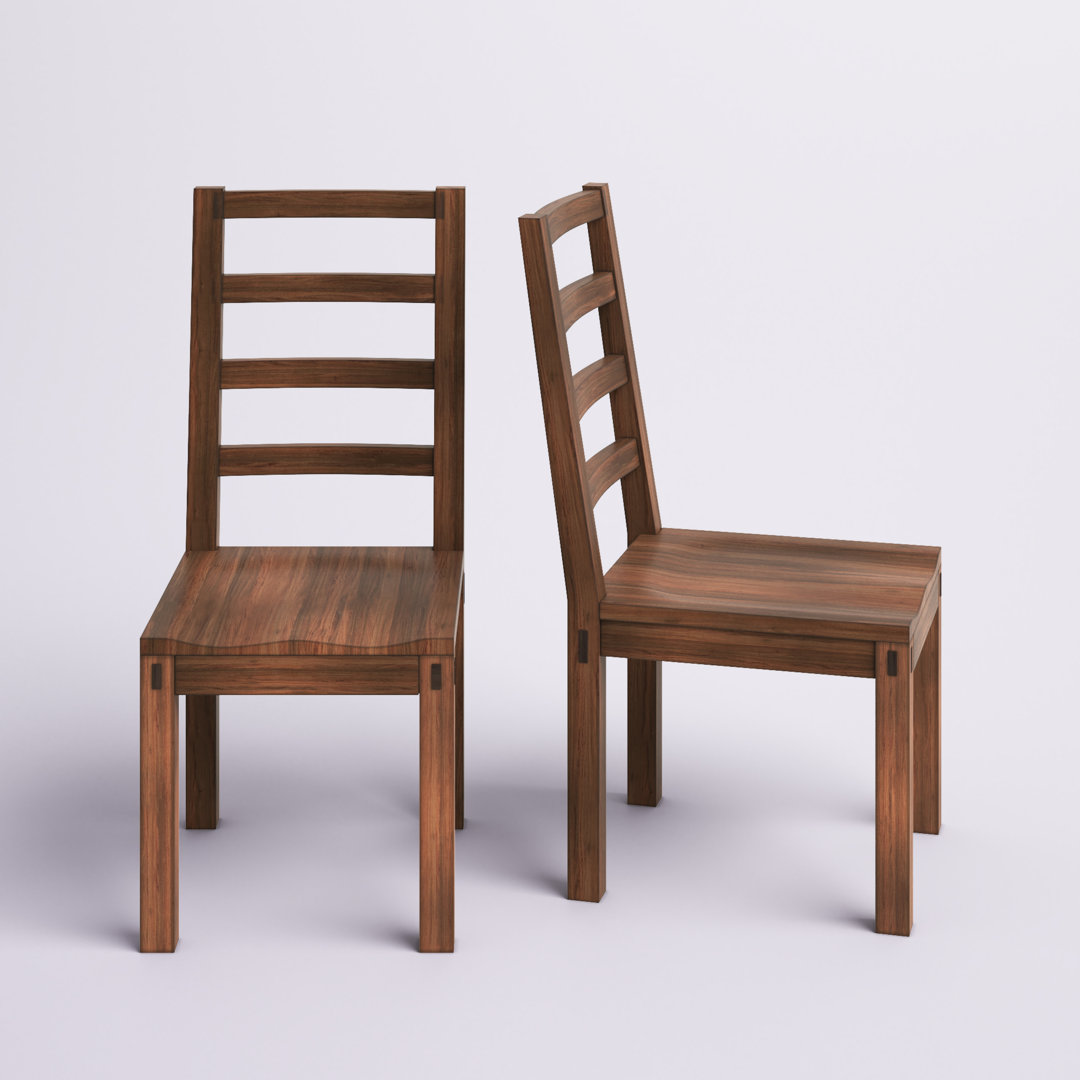 Trevion Solid Wood Ladder Back Side Chair (Set of 2) Mistana™