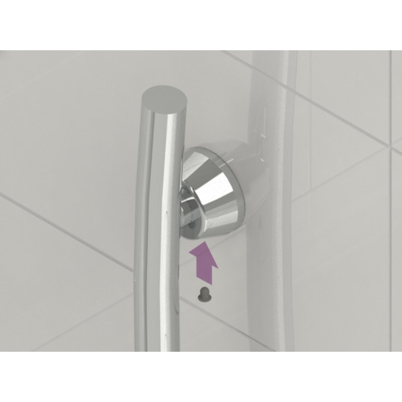 Barre d'appoint incurvée de luxe 24 po Invisia, Bronze huilé