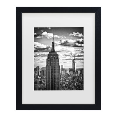 Framed Wall Art - Philippe Hugonnard ‘New York Skyscrapers’ Wall Decor with Matted Frame - Living Room, Kitchen, and Bathroom Art - 16x20