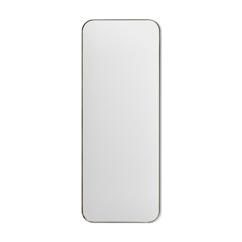 Aalina Rectangle Stainless Steel Mirror, 78" x 30", Brushed Brass