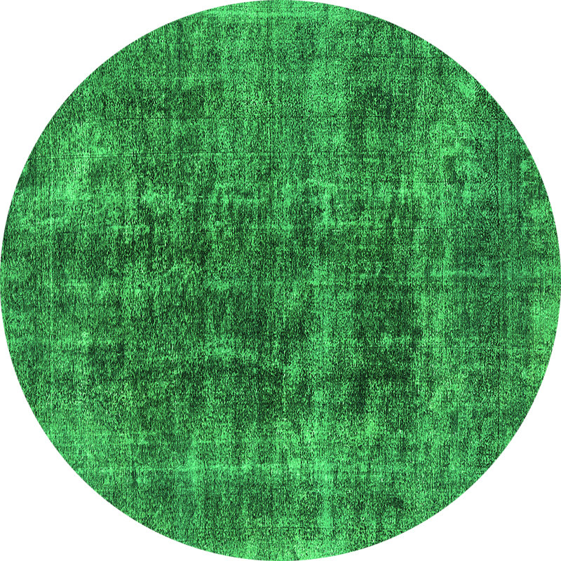 Washable Oriental Indoor Rug, Round 6'