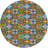 Premium Machine Washable Dream Shag ADS175 Spanish Tiles Rug-1020390819