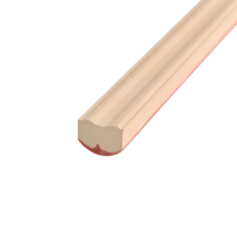 Twist 11.8" x 0.5" Glossy Ceramic Quarter Round Tile Trim in Red