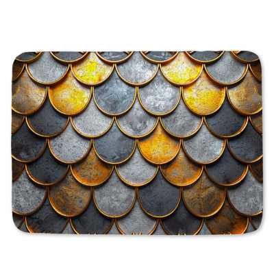 Tapis de bain en écailles de poisson