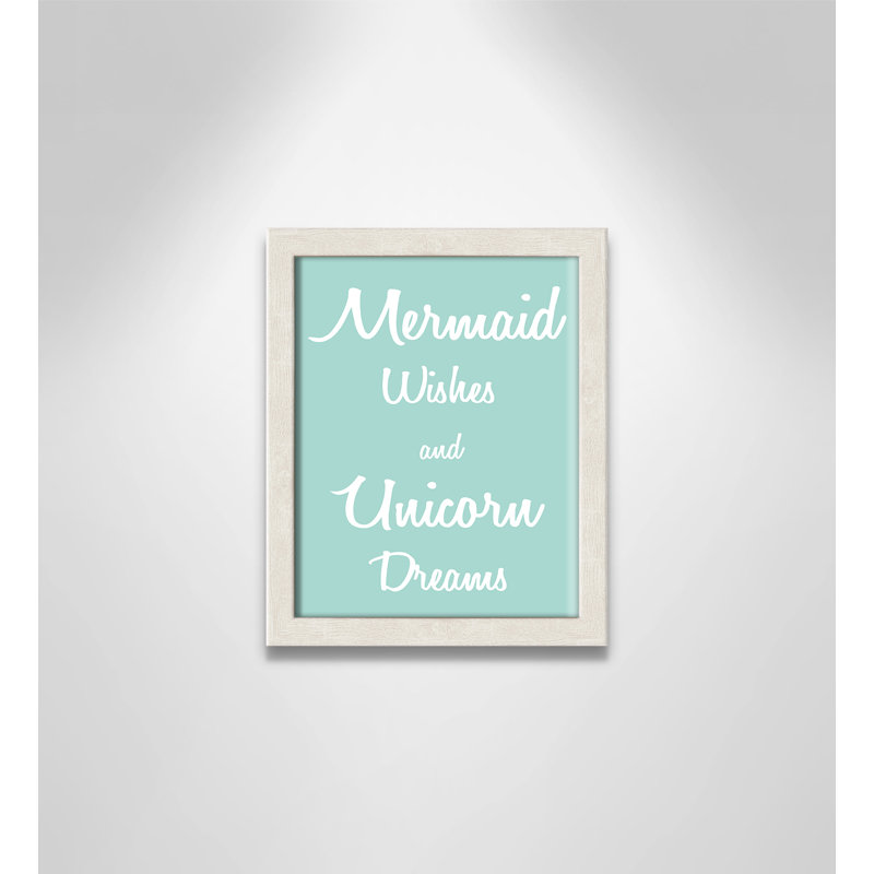 «Mermaid Wishes and Unicorn Dreams», impression sur papier, H 10 po x l 8 po x P 1,18 po