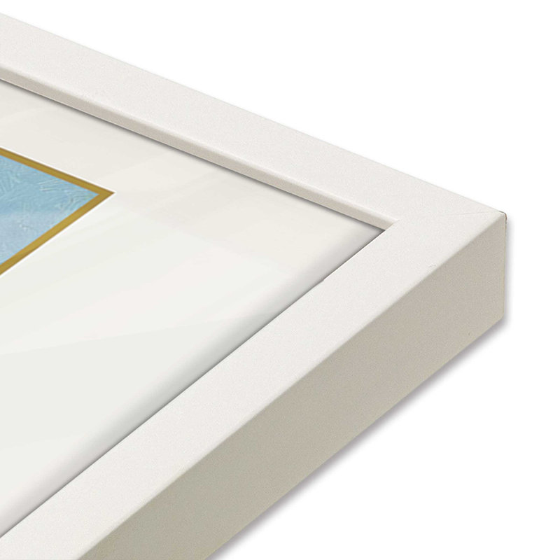 Motif de fleurs d'amandier de Van Gogh, H 17 po x l 21 po x P 1,25 po, Reproduction encadrée sans passe-partout, Blanc opaque