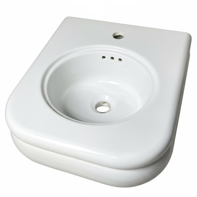 16.5-inch Fireclay Wallmount Console Bath Sink