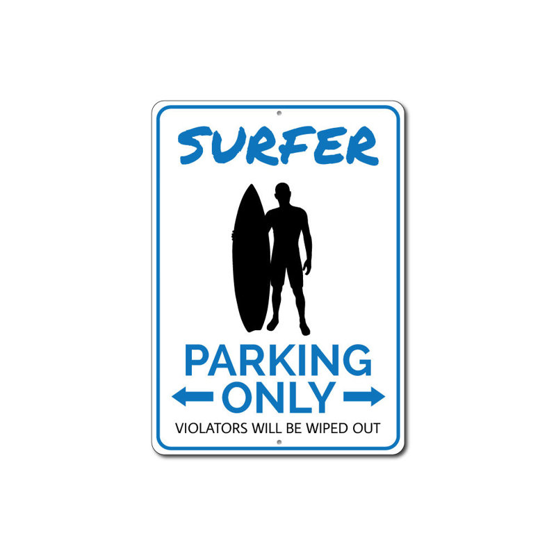 Enseigne de surf Surfer, H 14 po x l 10 po x P 0,04 po