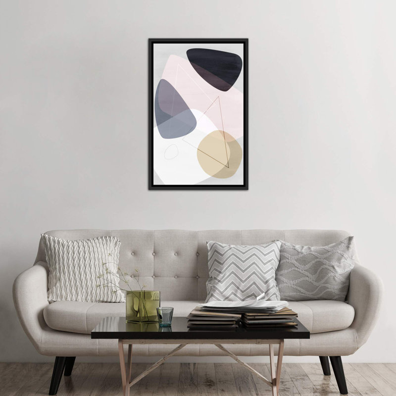«graphic cl. "b" par mareike böhmer-impression sur image, Toile avec cadre noir, H 48 po x l 32 po x P 1,5 po