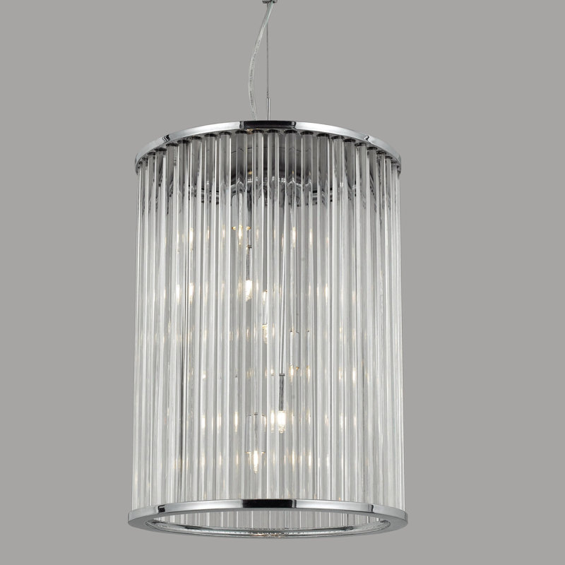 Kristian 6 - Light Chrome Drum Pendant