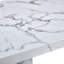 Table de salle à manger luxueuse en panneau de fibres à densité moyenne - un choix de luxe subtil pour votre maison. La table de salle à manger de cuisine blanche a des motifs et convient à 8 à 10 personnes