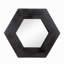 Miroir hexagonal 18,5 "x 18,5" avec cadre en bois, décoration murale pour le couloir de la salle de bain-671808676