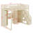 Loft Bed  With Storage Staircase, Dressing Table, Wardrobe, USB Charging Ports-10576810