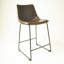 Winding Upholstered Counter Stool with Metal Frame-30896583
