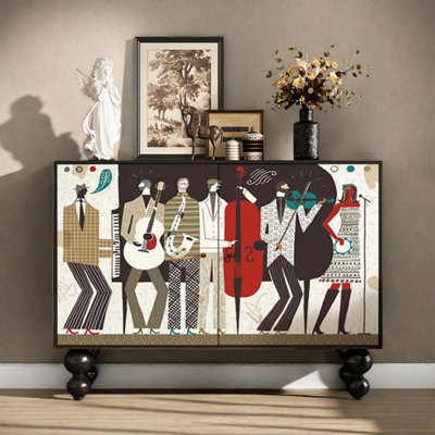 Modern Minimalist Double-Door Accent Cabinet